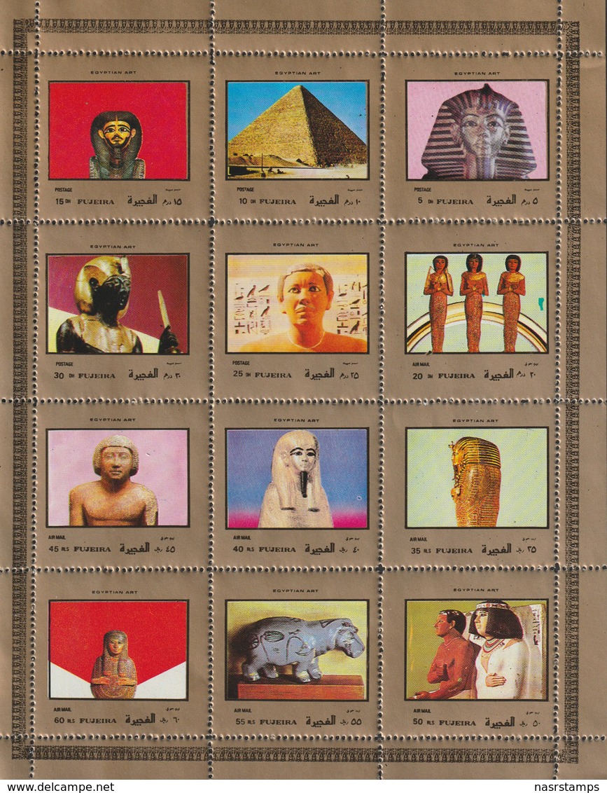 UAE - Fujeira - ( Complete Sheet - Egyptology ) - MNH (**) - Egittologia