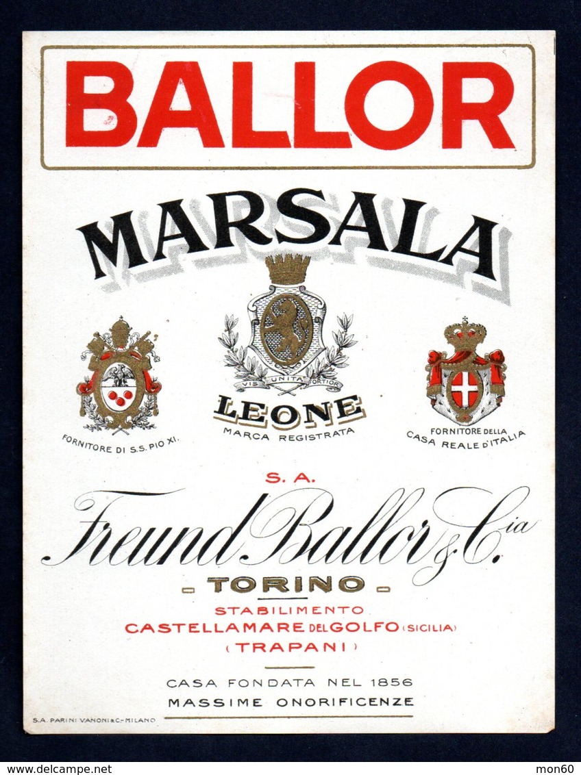 Etichetta - Ballor Marsala Leone S.A. - Altri & Non Classificati