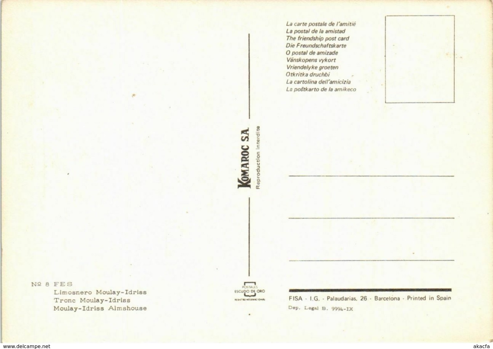 CPM AK Fez- Moulay Idriss Almshouse MAROC (880411) - Fez (Fès)