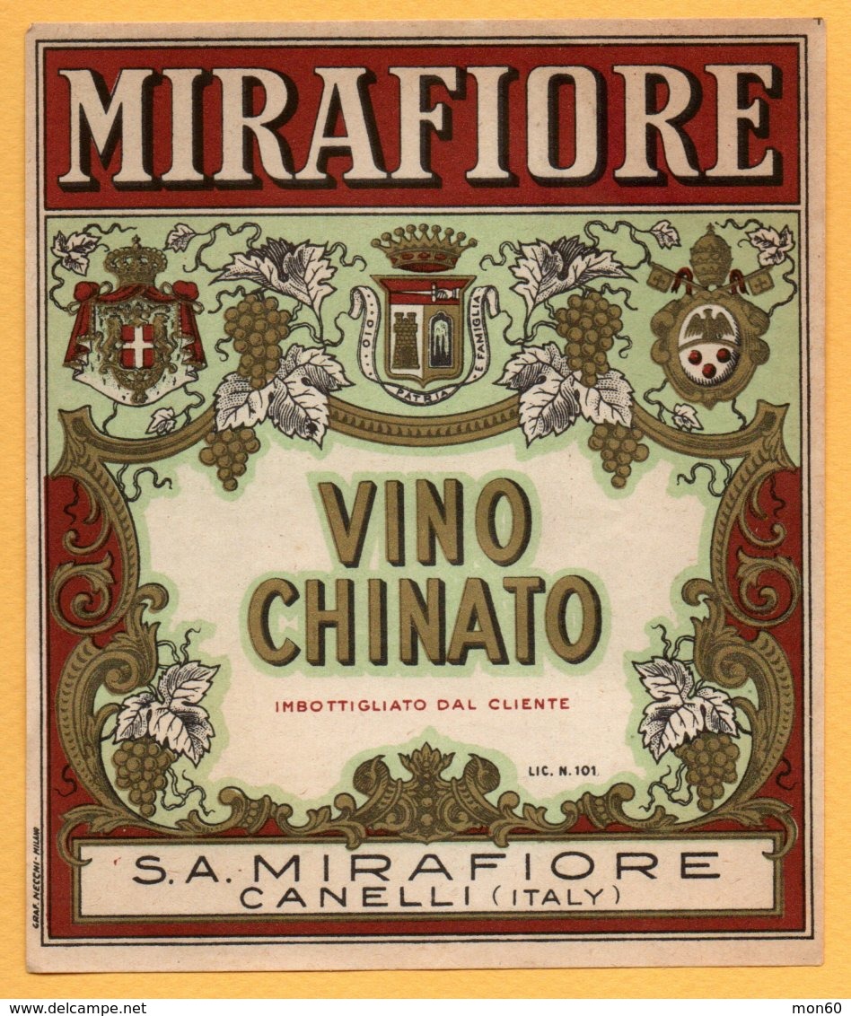 Etichetta - Mirafiore Vino Chinato, Canelli - Altri & Non Classificati