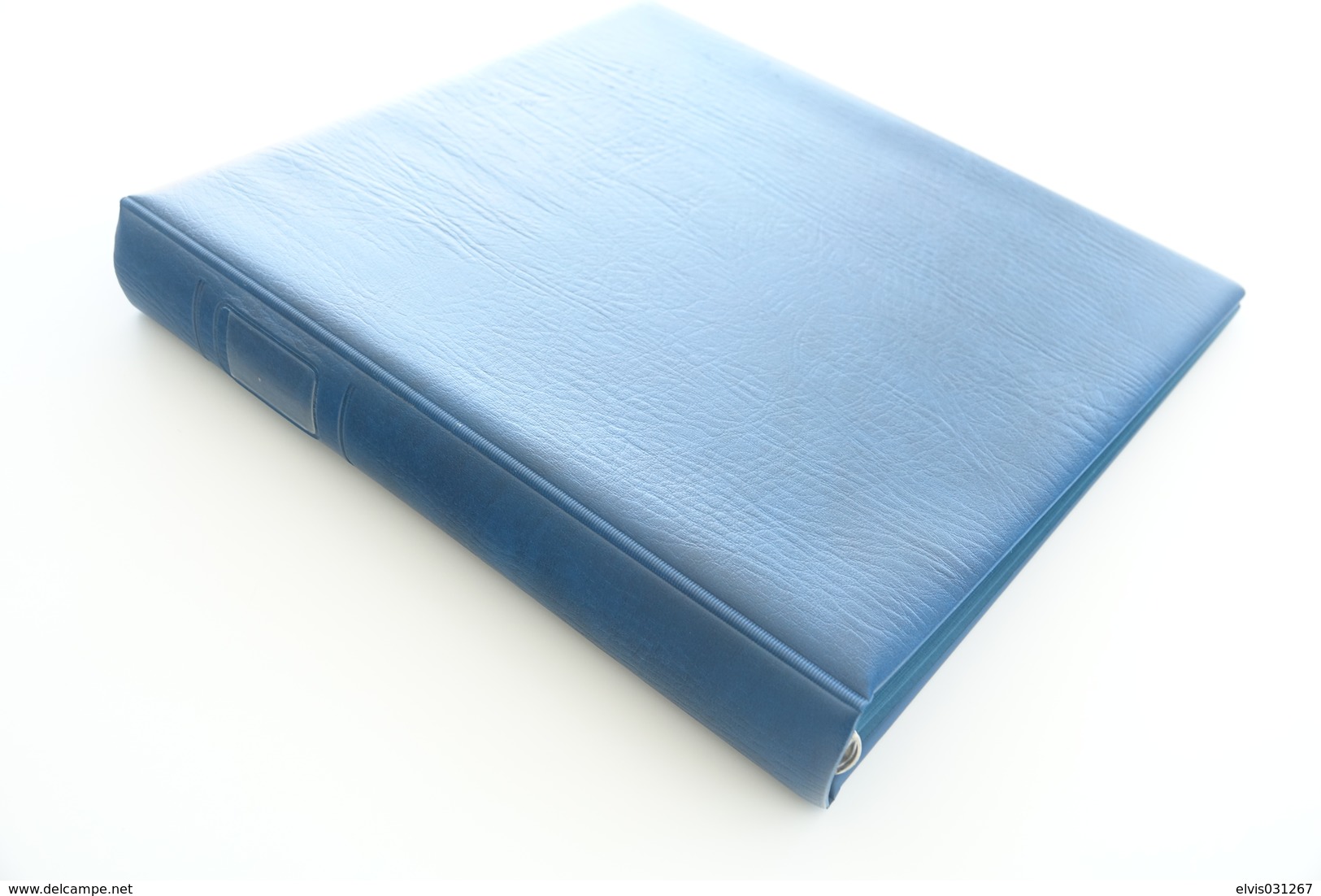 Israel Album - Lindner Album, Blue, 18 Rings, Format 5x30x32cm - Groot Formaat, Blanco Pagina