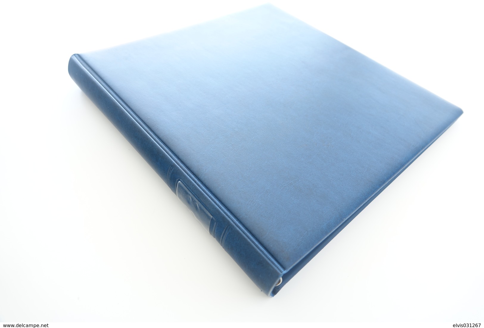 Israel Album - Lindner Album, Blue, 18 Rings, Format 5x30x32cm - Groot Formaat, Blanco Pagina