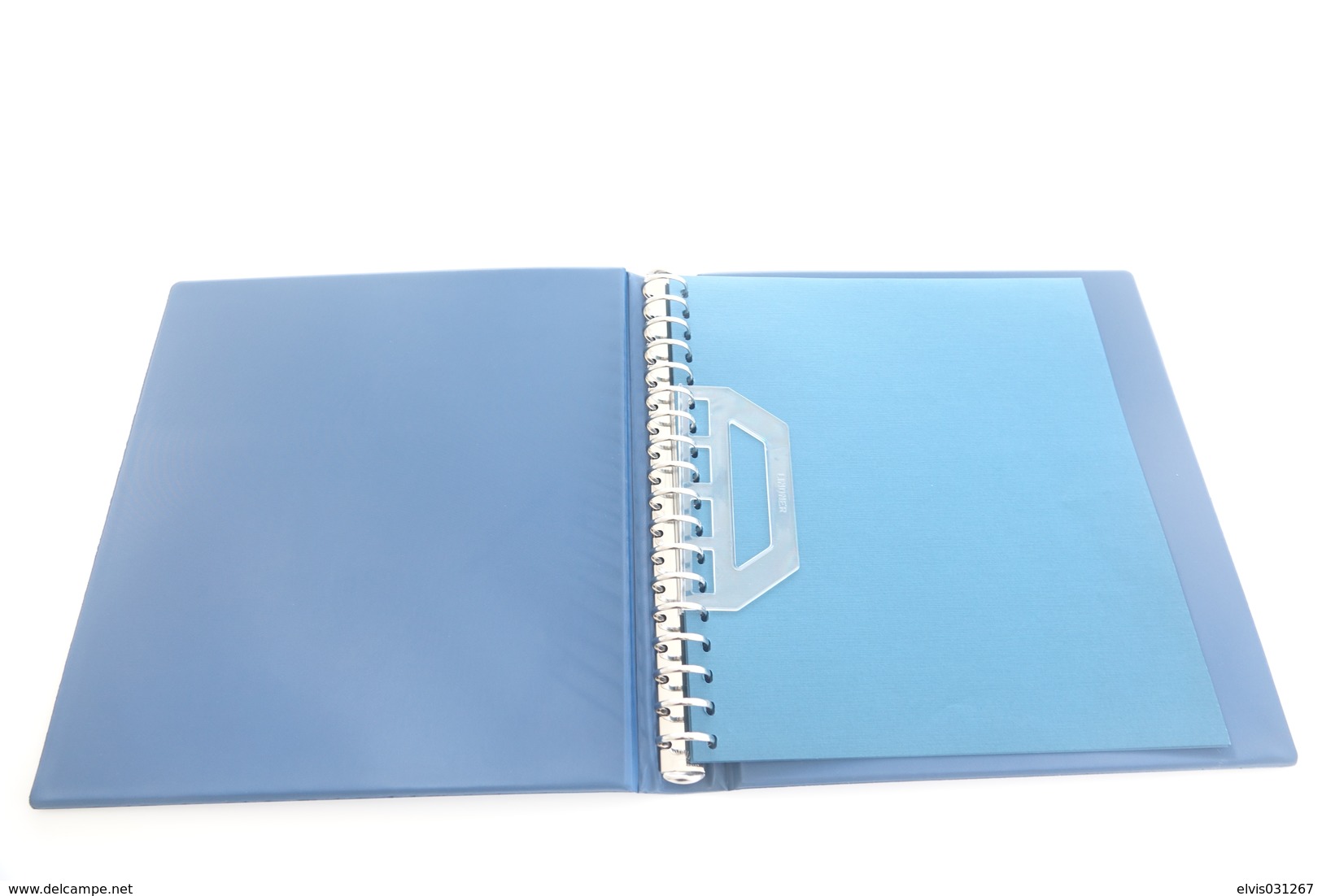 Israel Album - Lindner Album, Blue, 18 Rings, Format 5x30x32cm - Groot Formaat, Blanco Pagina