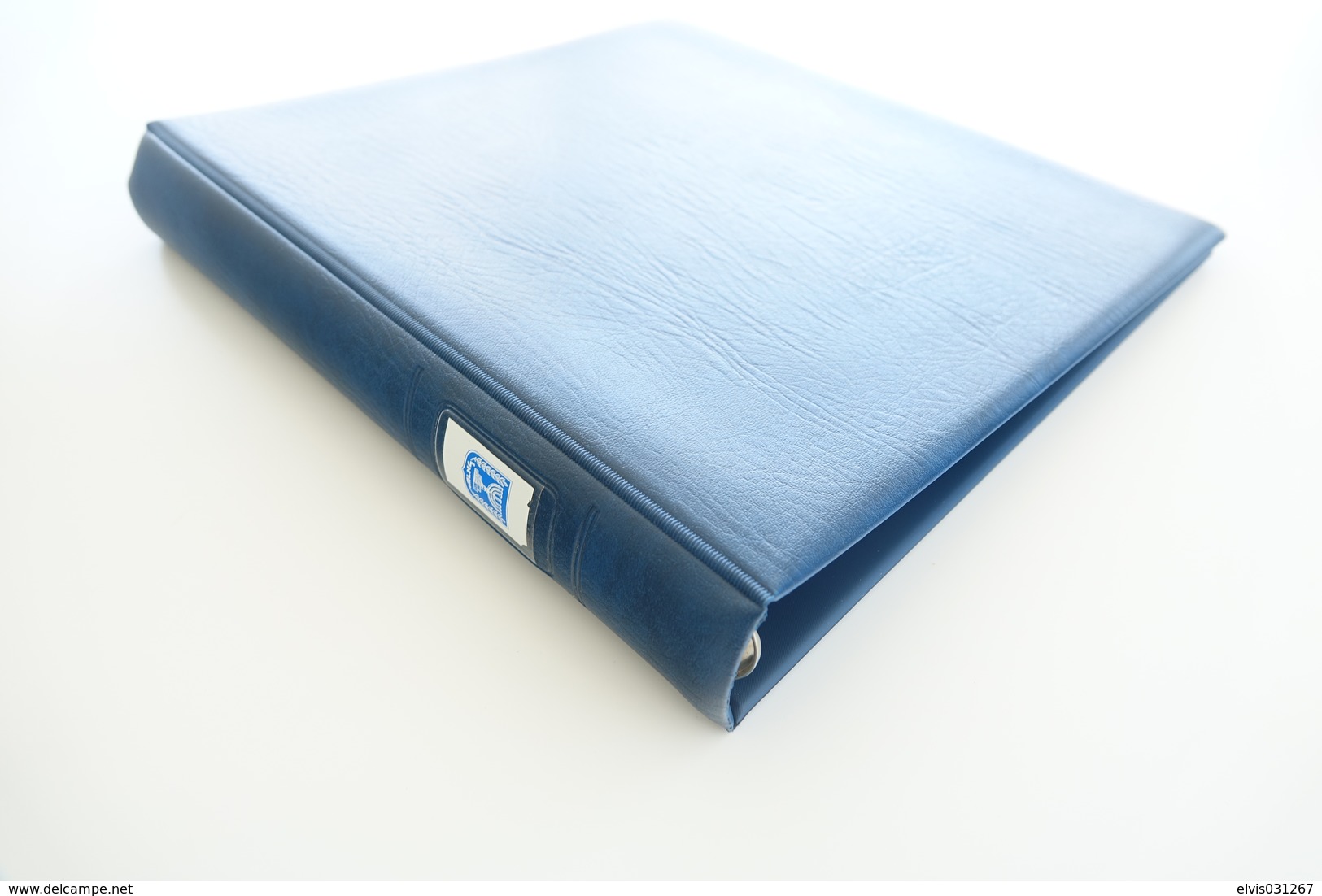 Israel Album - Lindner Album, Blue, 18 Rings, Format 5x30x32cm - Grand Format, Fond Blanc