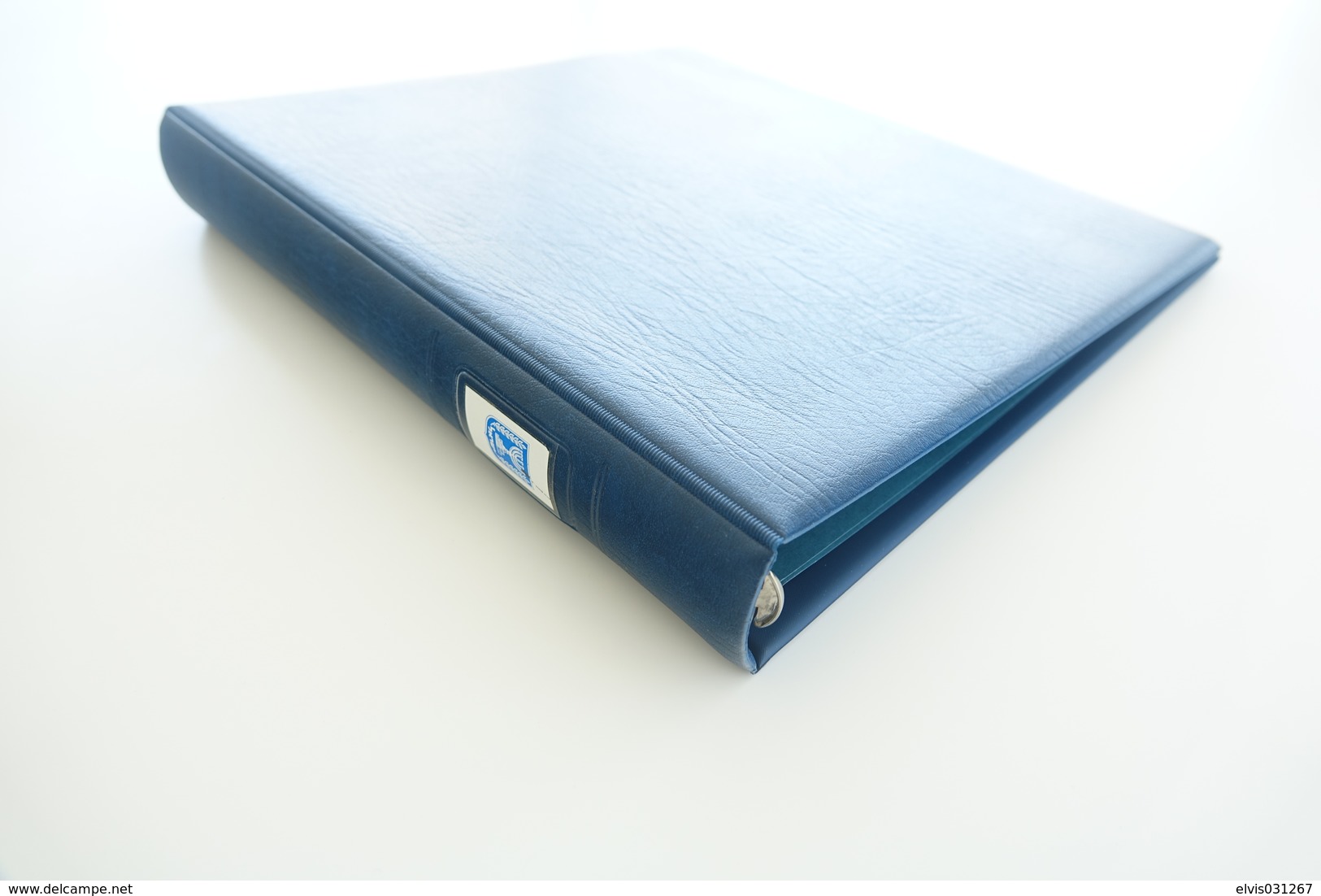 Israel Album - Lindner Album, Blue, 18 Rings, Format 5x30x32cm - Grand Format, Fond Blanc