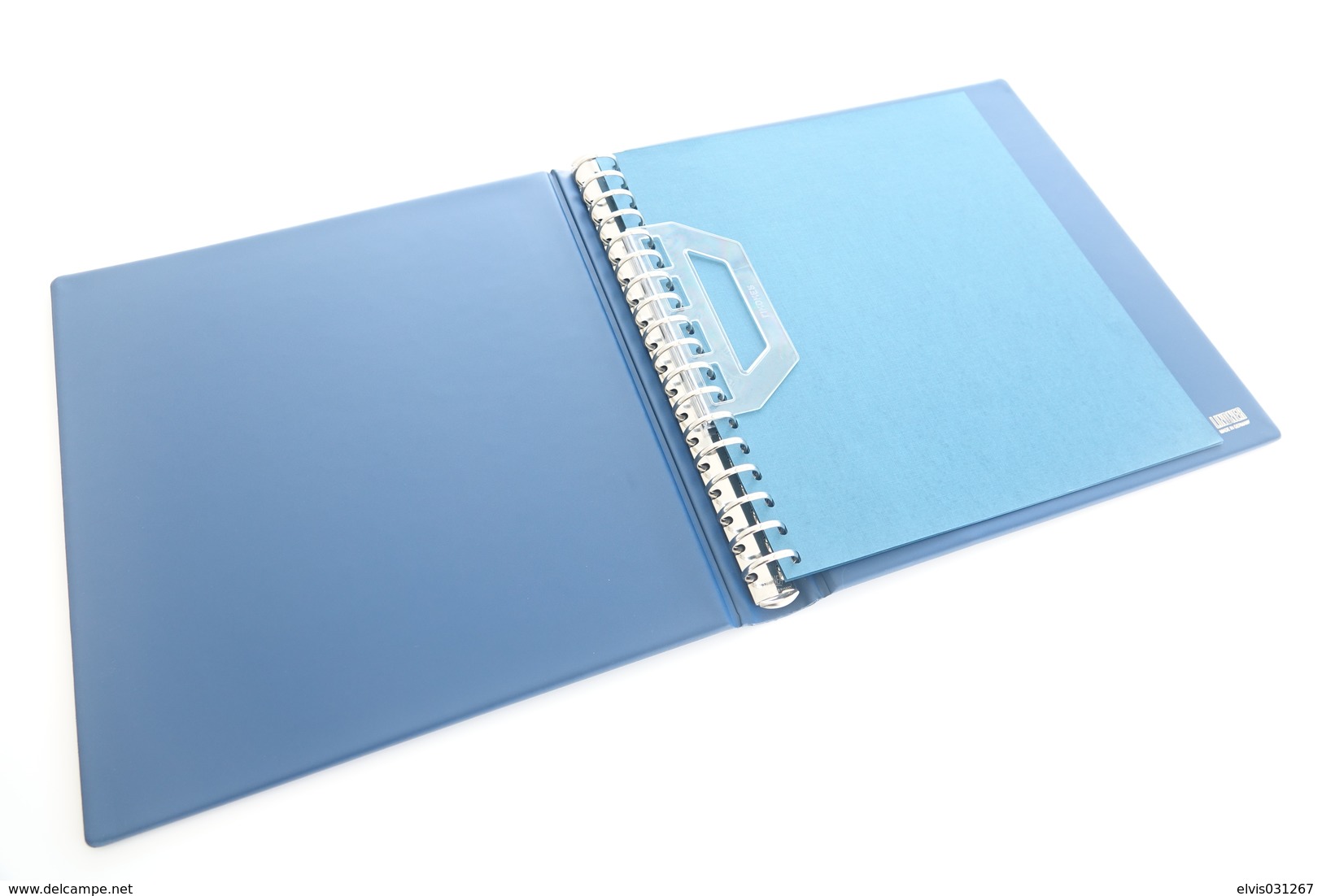 Israel Album - Lindner Album, Blue, 18 Rings, Format 5x30x32cm - Groot Formaat, Blanco Pagina