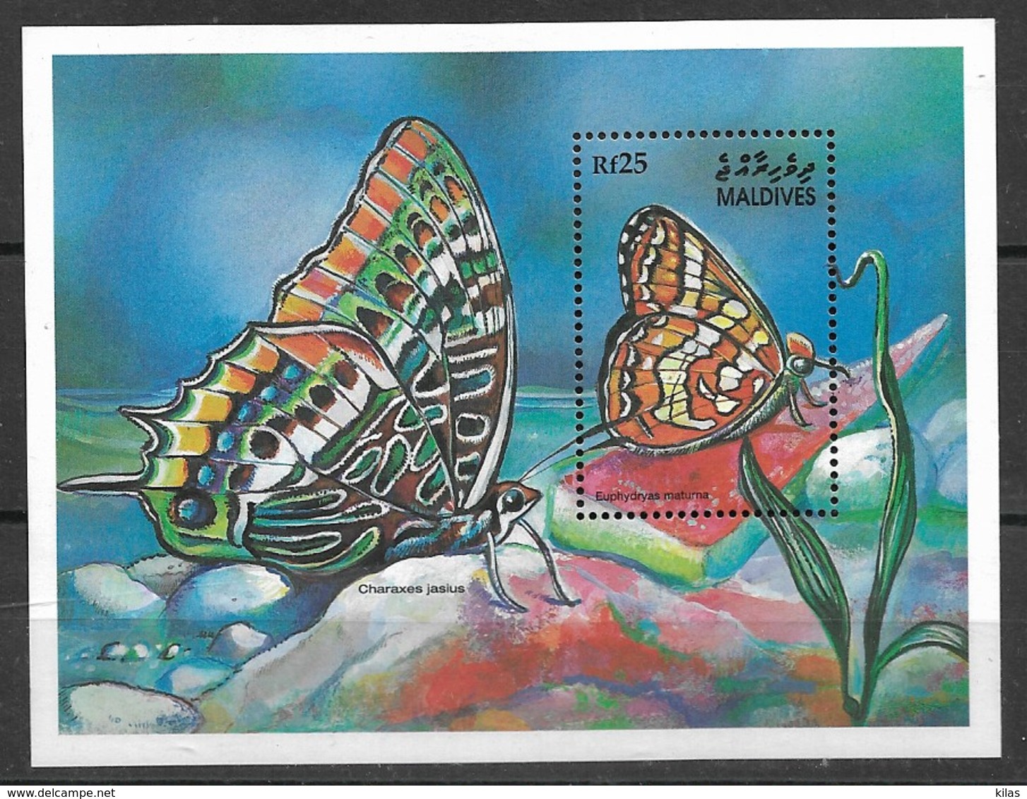 MALDIVES MALDIVAS 2001 BUTTERFLIES  MNH - Schmetterlinge