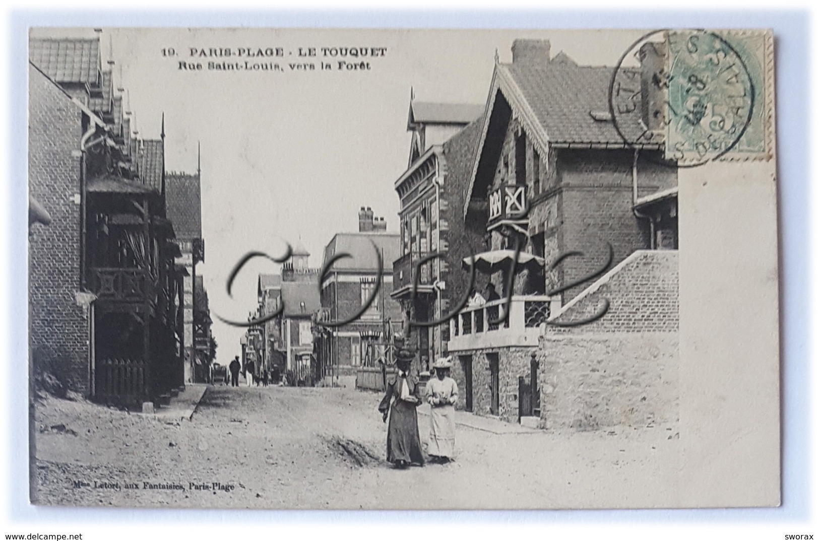 PARIS-PLAGE - Le Touquet  "rue Saint-Louis, Vers La Forêt" - Edit. Mme Letort, Aux Fantaisies, Paris-Plage - Le Touquet