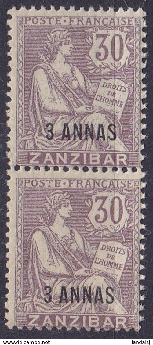 ZANZIBAR Paire Du N°52** - Unused Stamps