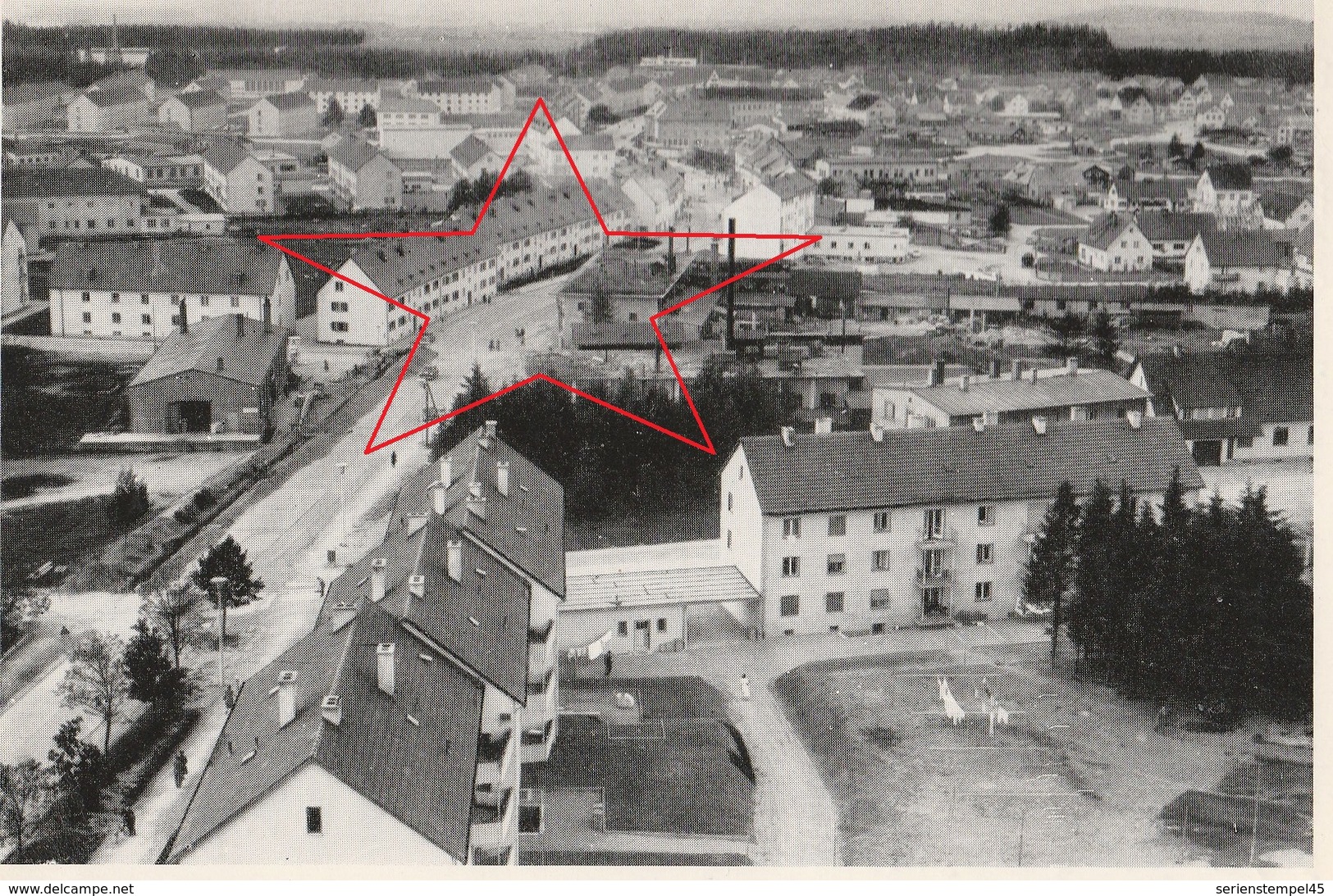 Ansichtskarte Kaufbeuren Neugablonz  Blick Vom Turm Der Neuen Herz Jesu Kirche Gelaufen 1957 - Kaufbeuren