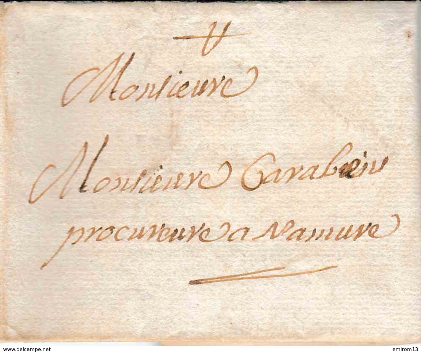 LAC Manuscrit 1706 De Onhaye Vers Mr Le Procureur à NAMUR - 1621-1713 (Spanish Netherlands)