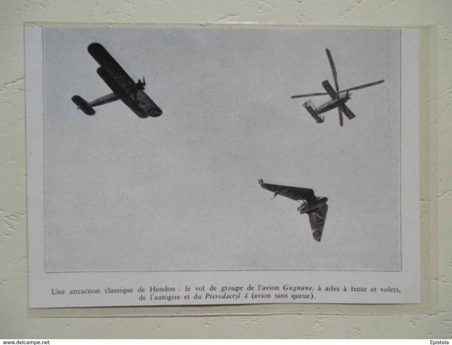 Meeting D'Angleterre (Hendon) Helicoptère "Autogire"  Et  Pterodactyl IV    - Coupure De Presse De 1931 - Hélicoptères