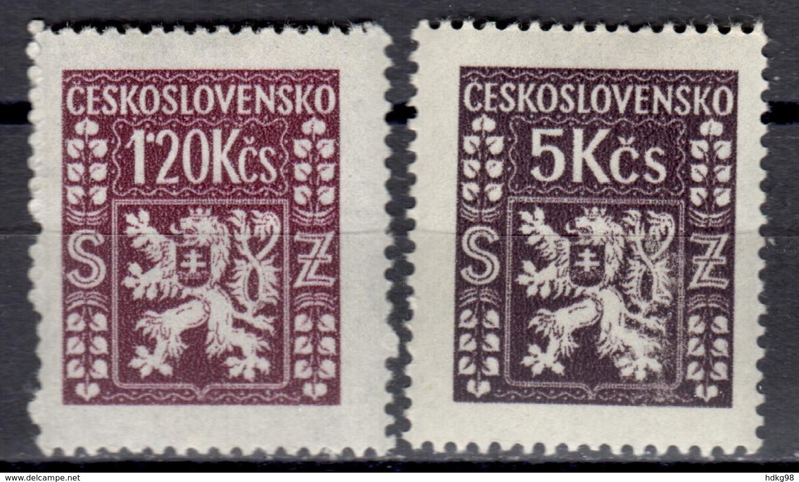 CSR+ Tschechoslowakei 1947 Mi 11 14 Mnh Staatswappen Dienstmarken - Francobolli Di Servizio