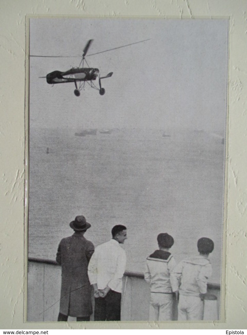 Helicoptère "Autogire"  - Coupure De Presse De 1930 - Hélicoptères