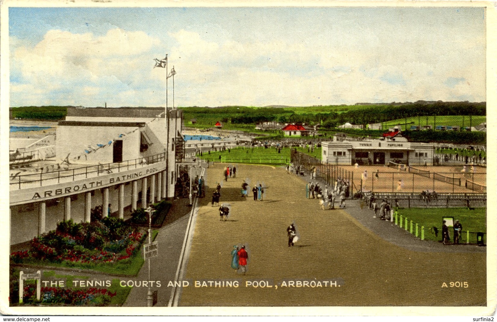 ANGUS - ARBROATH - THE TENNIS COURTS AND BATHING POOL Ang43 - Angus