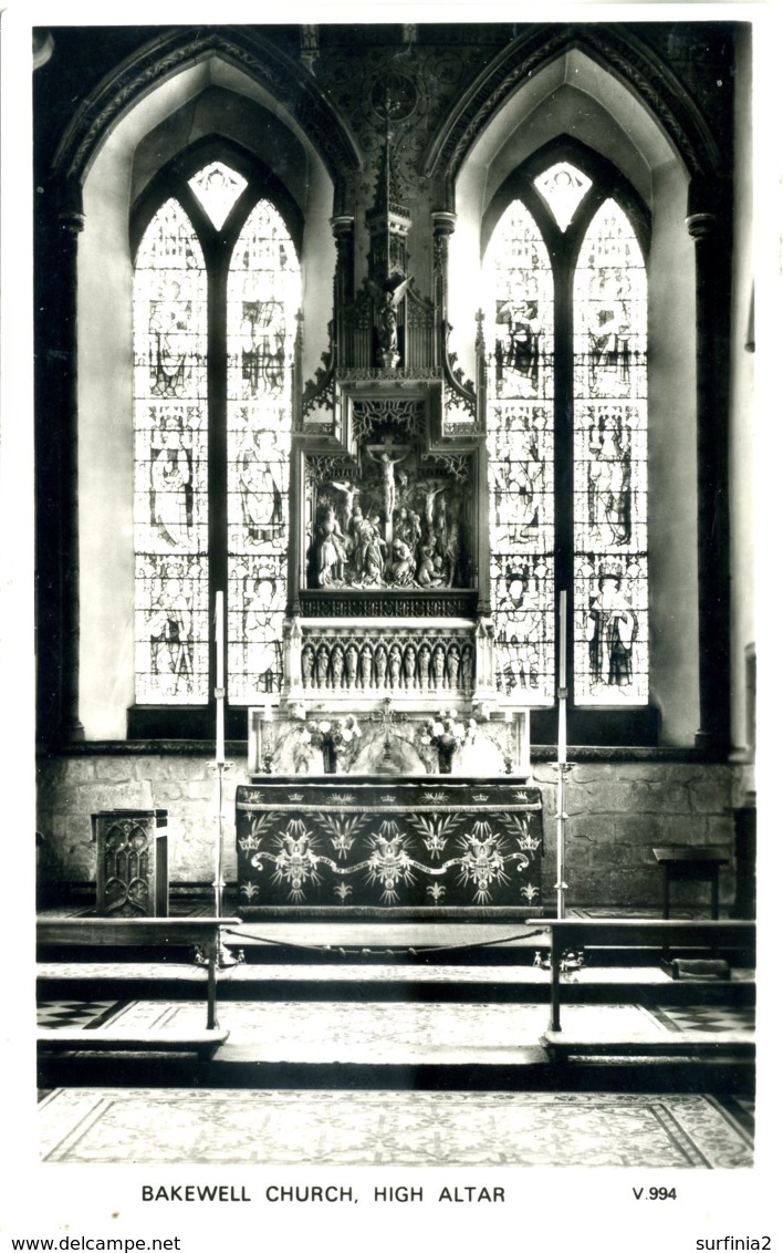 DERBYSHIRE - BAKEWELL CHURCH - HIGH ALTAR RP Db617 - Derbyshire