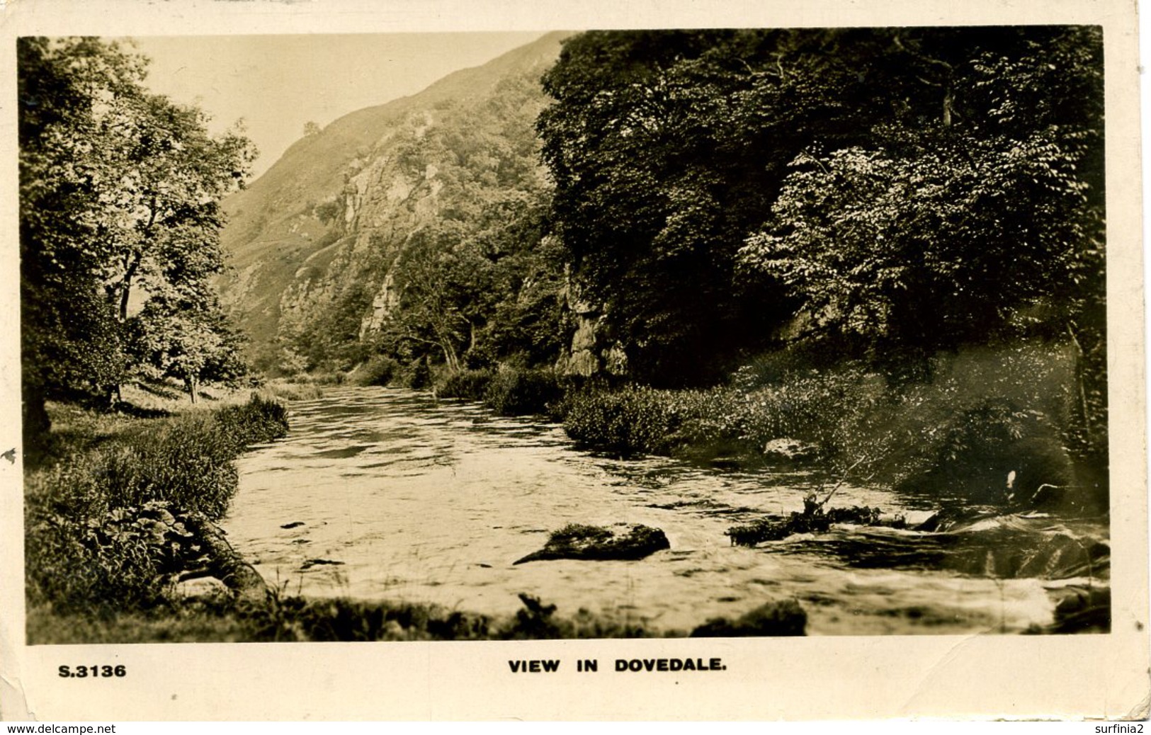 DERBYSHIRE - DOVEDALE - VIEW IN RP 1920 Db554 - Derbyshire