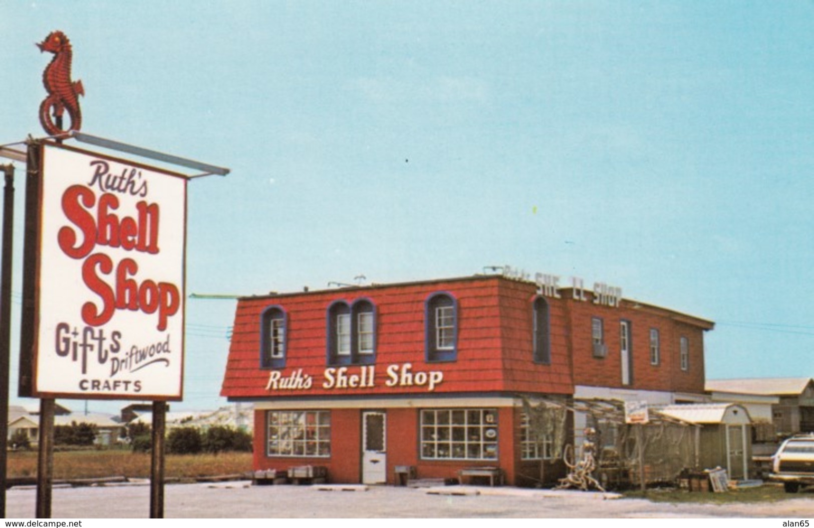 Fenwick Island Delaware Ruth's Shell Shop, Gift Store C1970s/80s Vintage Postcard - Other & Unclassified