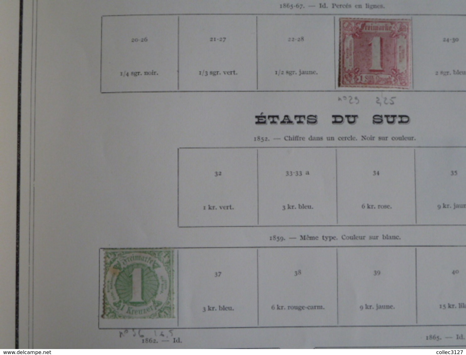 D3  -  Lot Timbres Sur Pages D'album - Tour Et Taxis YT Nos 29 - Etats Du Sud No36 - Mint