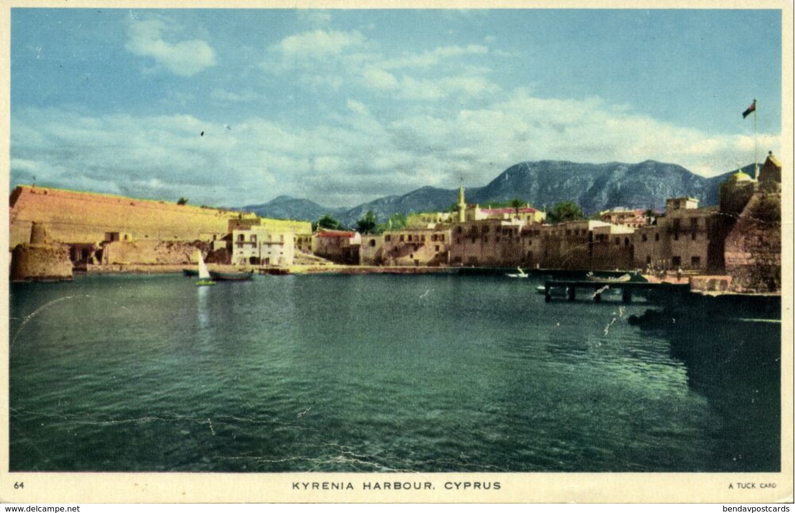 Cyprus, KYRENIA, Harbour Scene (1961) Raphael Tuck 64 Postcard - Cyprus