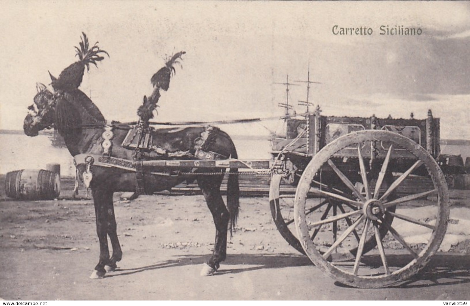 PALERMO-MESSINA-CATANIA-CARRETTO SICILIANO-CARTOLINA NON VIAGGIATA -ANNO 1910-1920 - Palermo