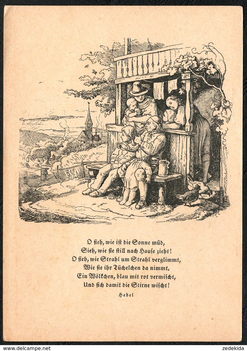 D5138 - Ludwig Richter Künstlerkarte - Hebel - Verlag Friedrich Stollberg Zu Merseburg - Richter, Ludwig