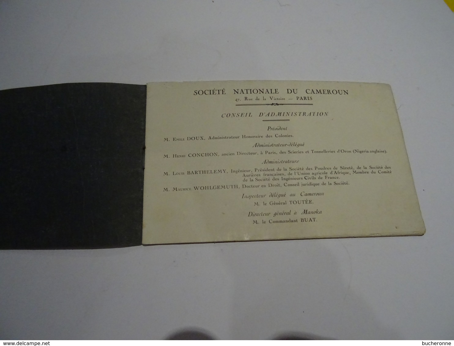 Revue AFRIQUE SOCIETE NATIONALE Du CAMEROUN Anciennement TONNELIERE 1920 TBE Agrafe Usée - Documenti Storici