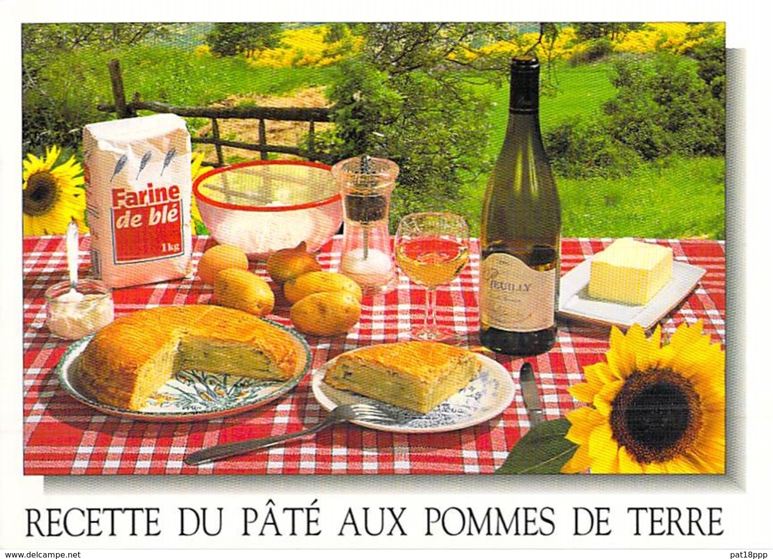 * Lot 3 CPM GF  ** RECETTES CUISINE Et METS Du BERRY (Cher Indre) Paté Pommes De Terre / Berrichon / Fromages De Chèvre - Recettes (cuisine)