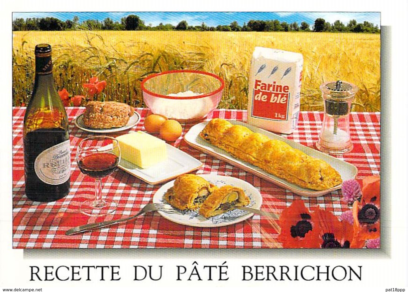 * Lot 3 CPM GF  ** RECETTES CUISINE Et METS Du BERRY (Cher Indre) Paté Pommes De Terre / Berrichon / Fromages De Chèvre - Recettes (cuisine)