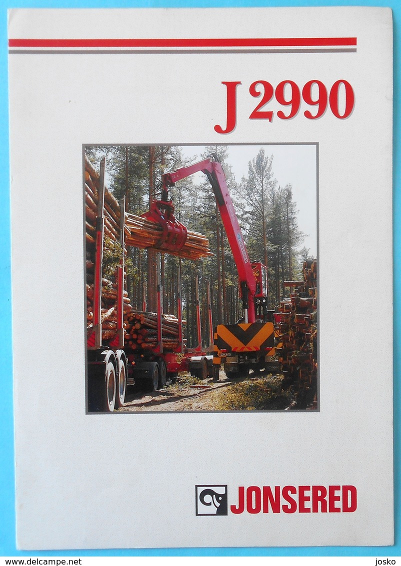 JONSERED 2990 ( Husqvarna ) Forestry Crane - Old Sales Brochure * Grue Forestière Forstkranich Gru Forestale Sweden - Altri & Non Classificati