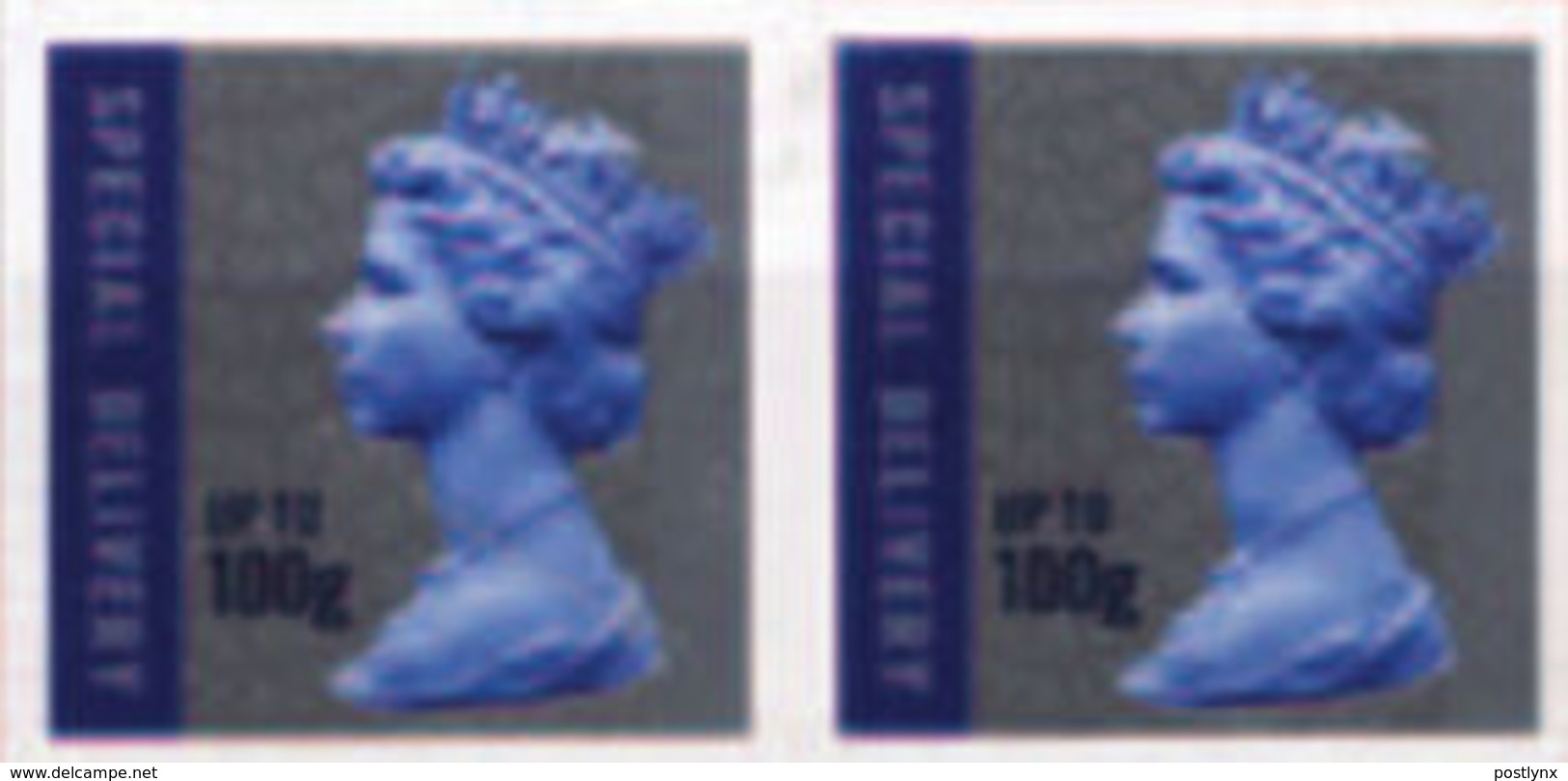 GREAT BRITAIN 2010 Machine 2010 Special Delivery 100g IMPERF.PAIR - Geschnitten