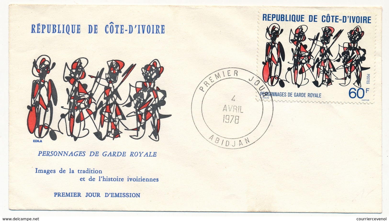 Côte D'Ivoire => 2 Enveloppes FDC - Personnages De Garde Royale - Abidjan - 4 Avril 1978 - Ivory Coast (1960-...)