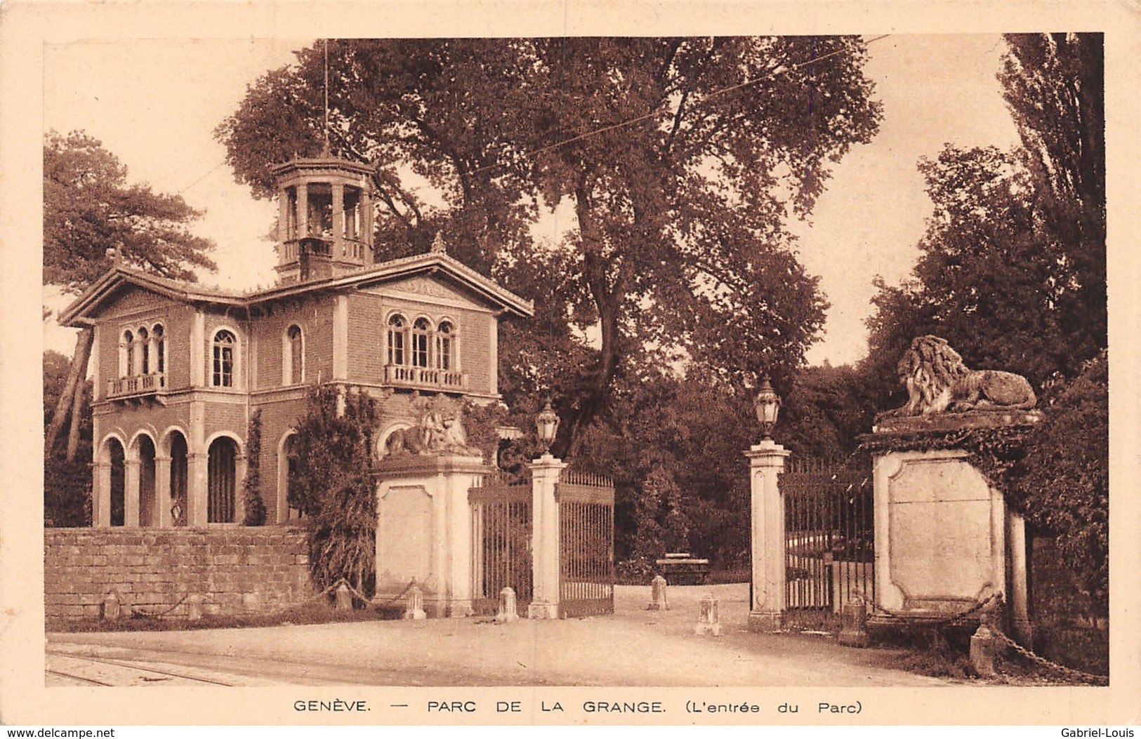 Genève Parc De La Grange L'entrée Du Parc - Genève