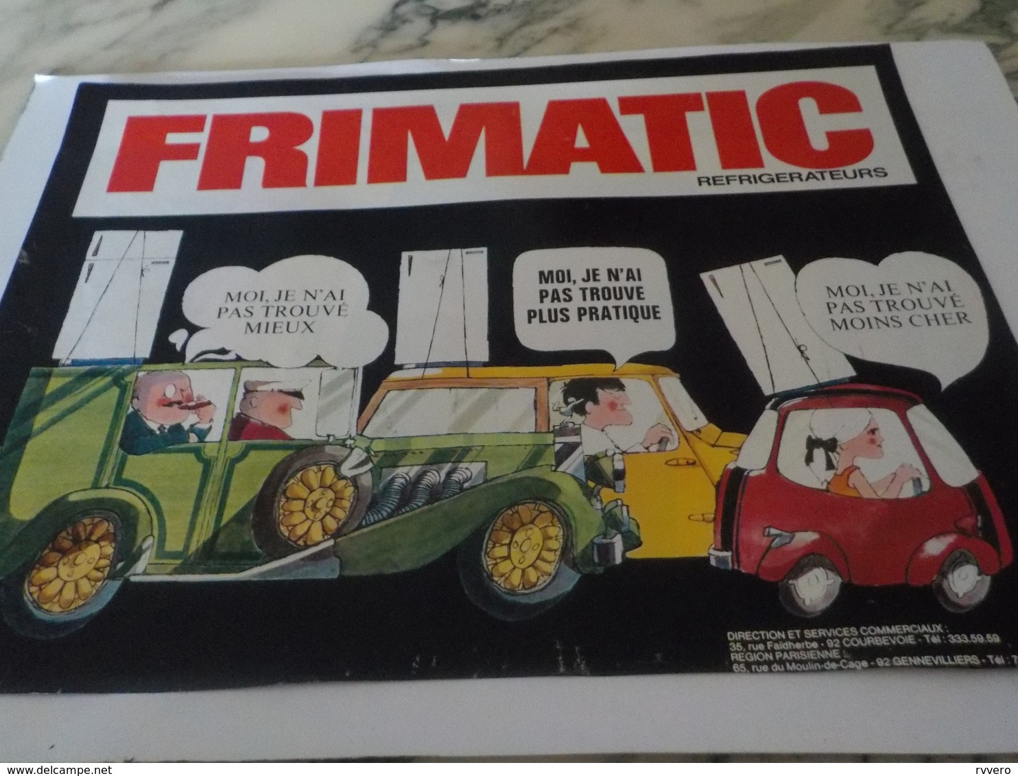 ANCIENNE PUBLICITE REFRIGERATEUR FRIMATIC 1967 - Other Apparatus