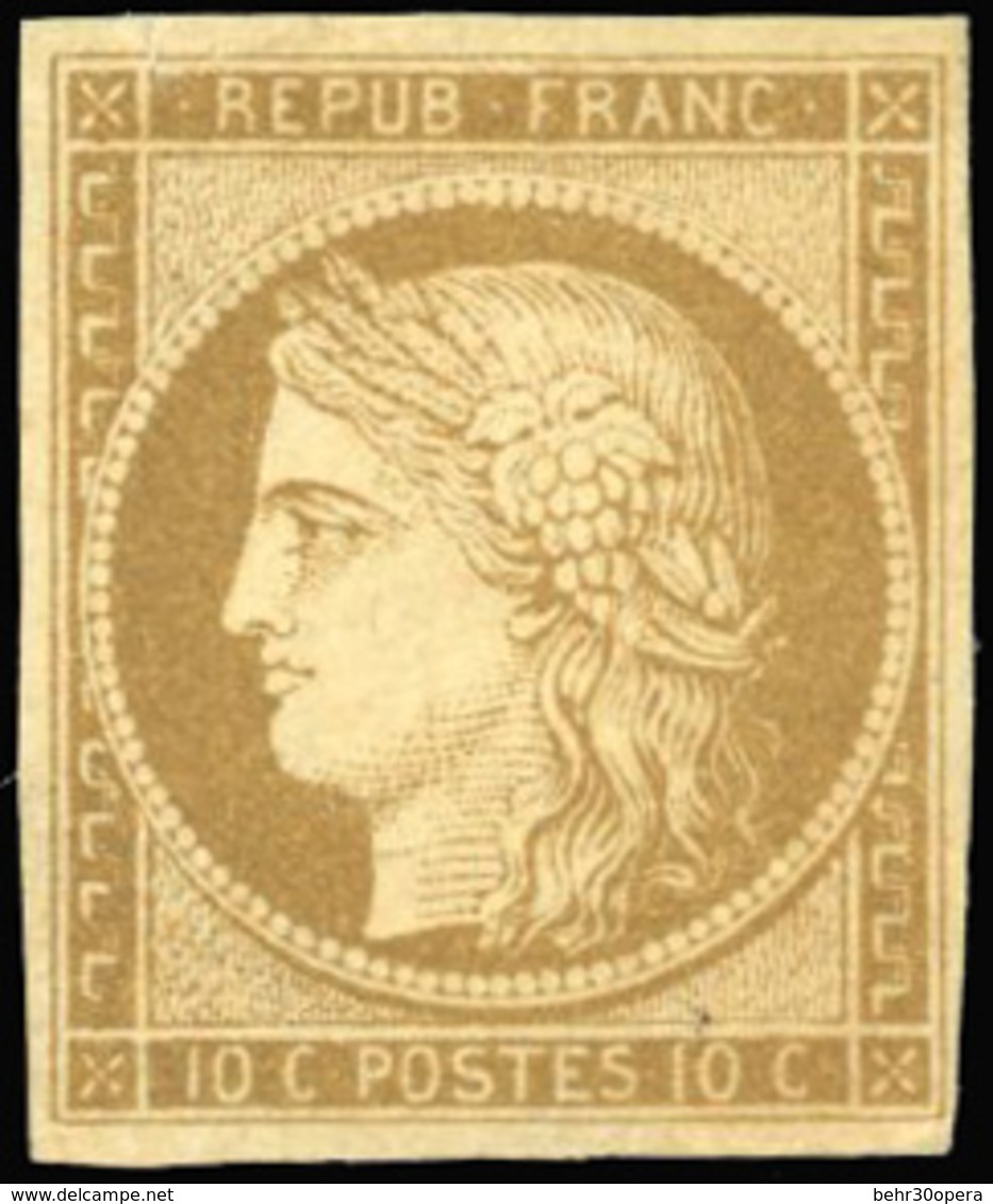 * 10c. Bistre-jaune. TB. - 1849-1850 Cérès