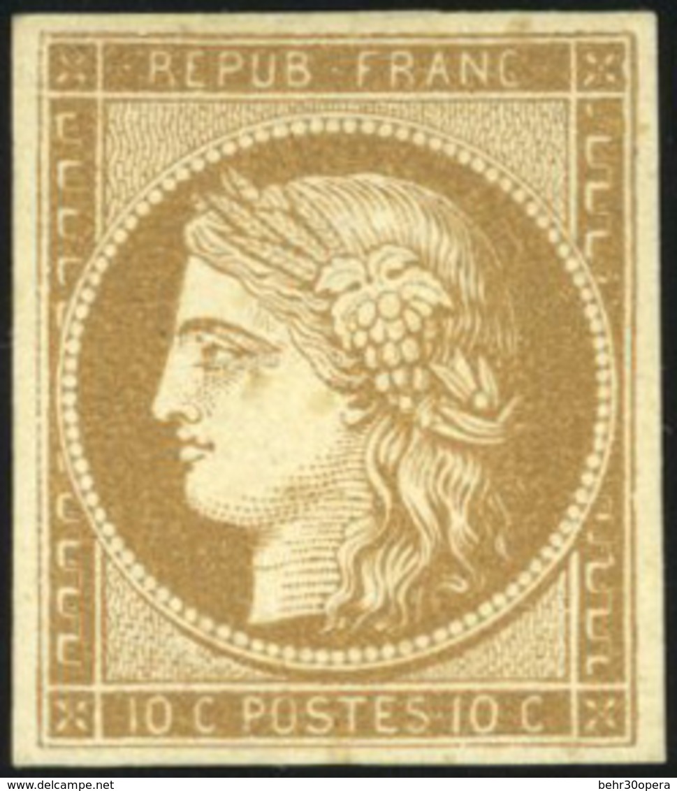 * 10c. Bistre-verdâtre. Très Frais. TB. - 1849-1850 Ceres