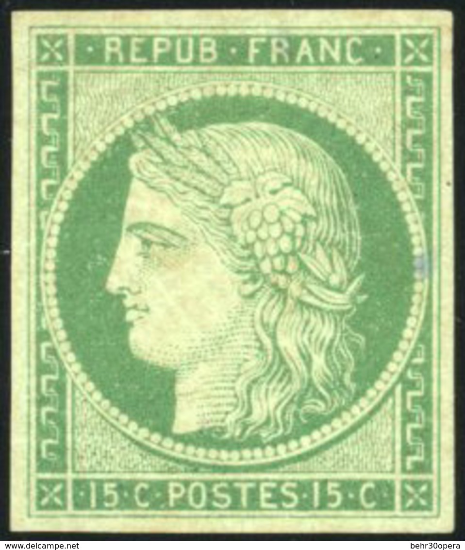 * 15c. Vert. Très Frais. TB. R. - 1849-1850 Ceres