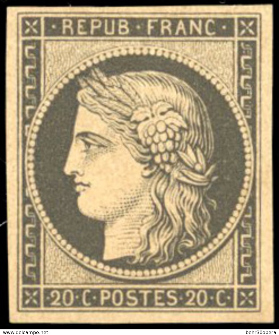 ** 20c. Noir. Réimpression 1862. SUP. - 1849-1850 Ceres