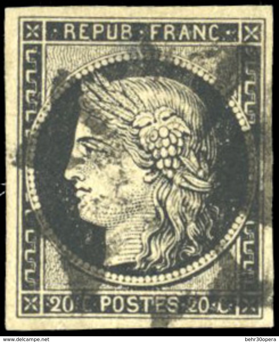 O 20c. Obl. Croix De Malte Du Bureau J De Paris. SUP. - 1849-1850 Ceres