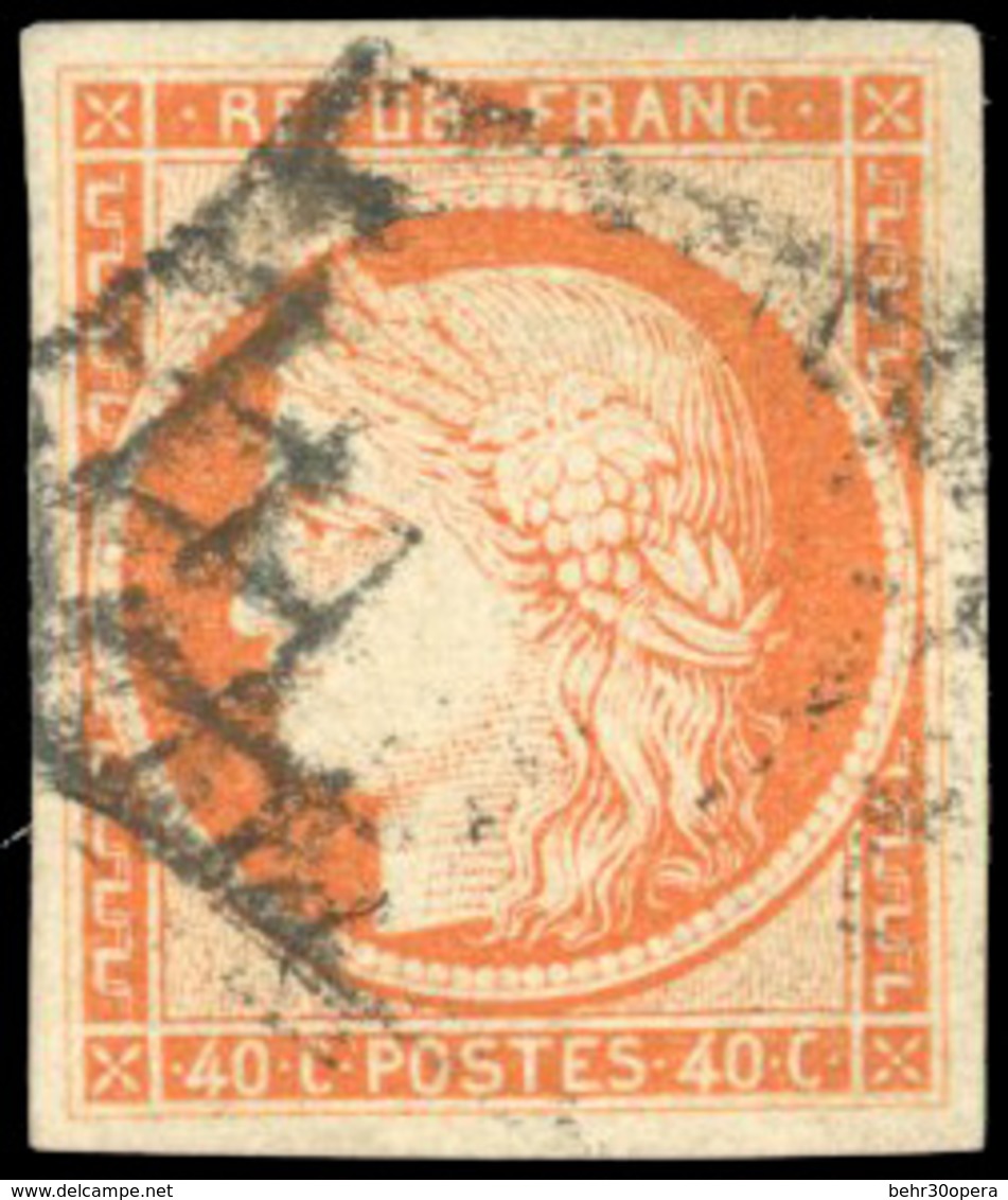 O 40c. Orange. TB. - 1849-1850 Cérès