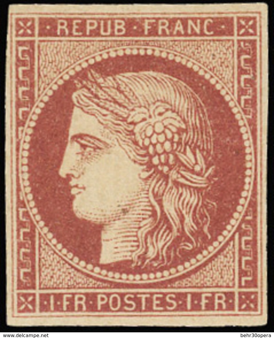 * 1F. Carmin. Fraîcheur Postale. SUP. - 1849-1850 Ceres