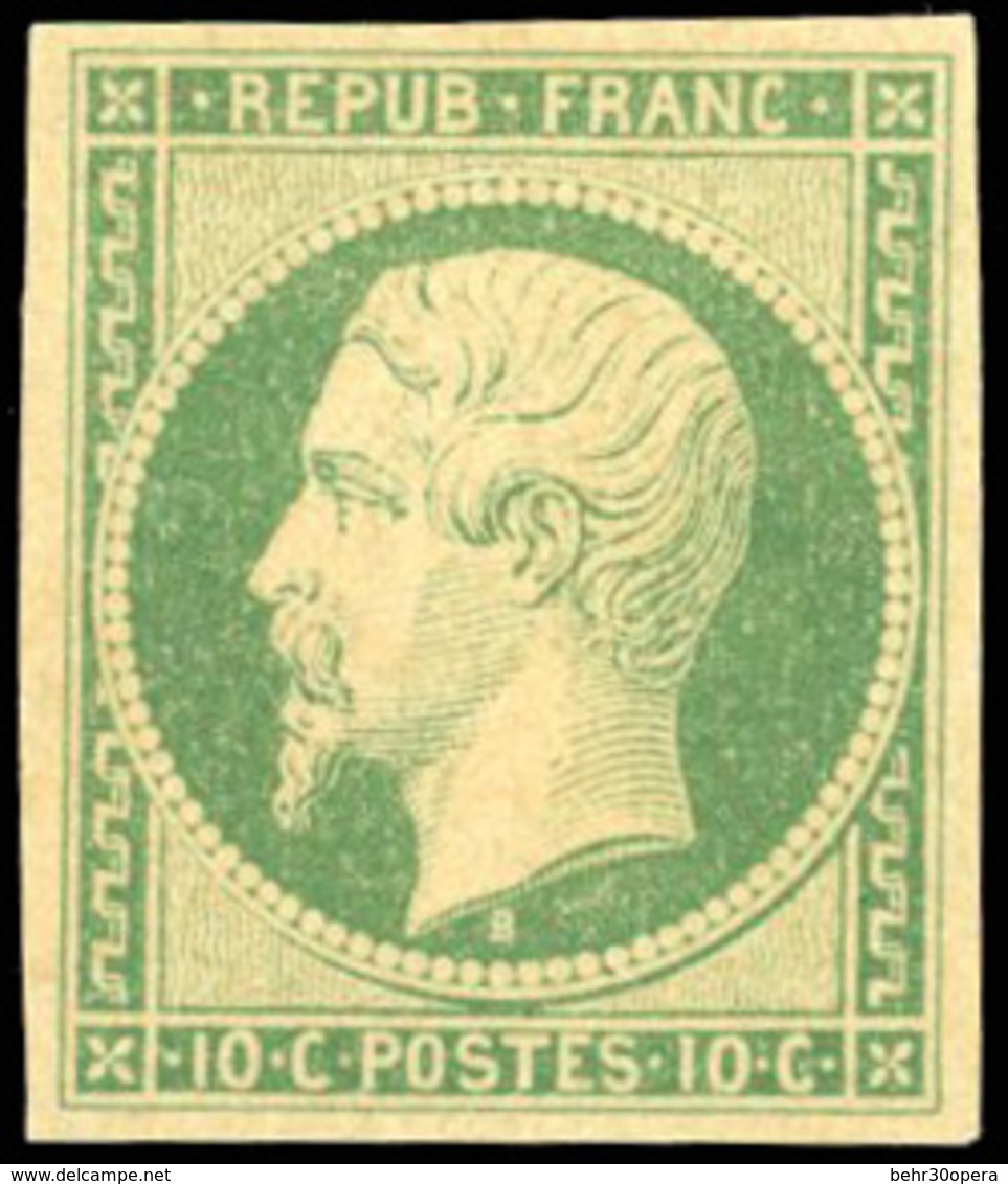 (*) Essai. 10c. Vert. SUP. - 1852 Louis-Napoléon