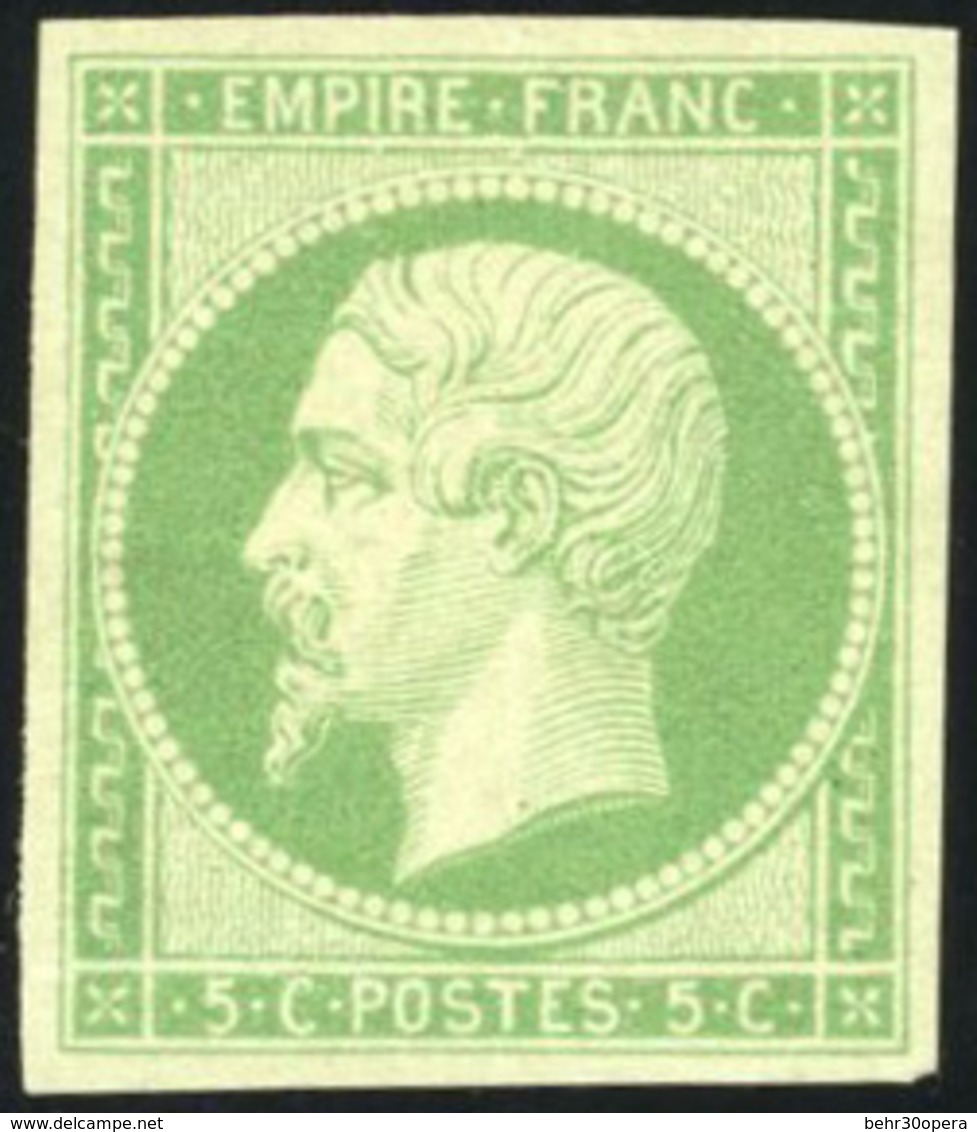 * 5c. Vert-jaune. Très Frais. SUP. - 1853-1860 Napoléon III.