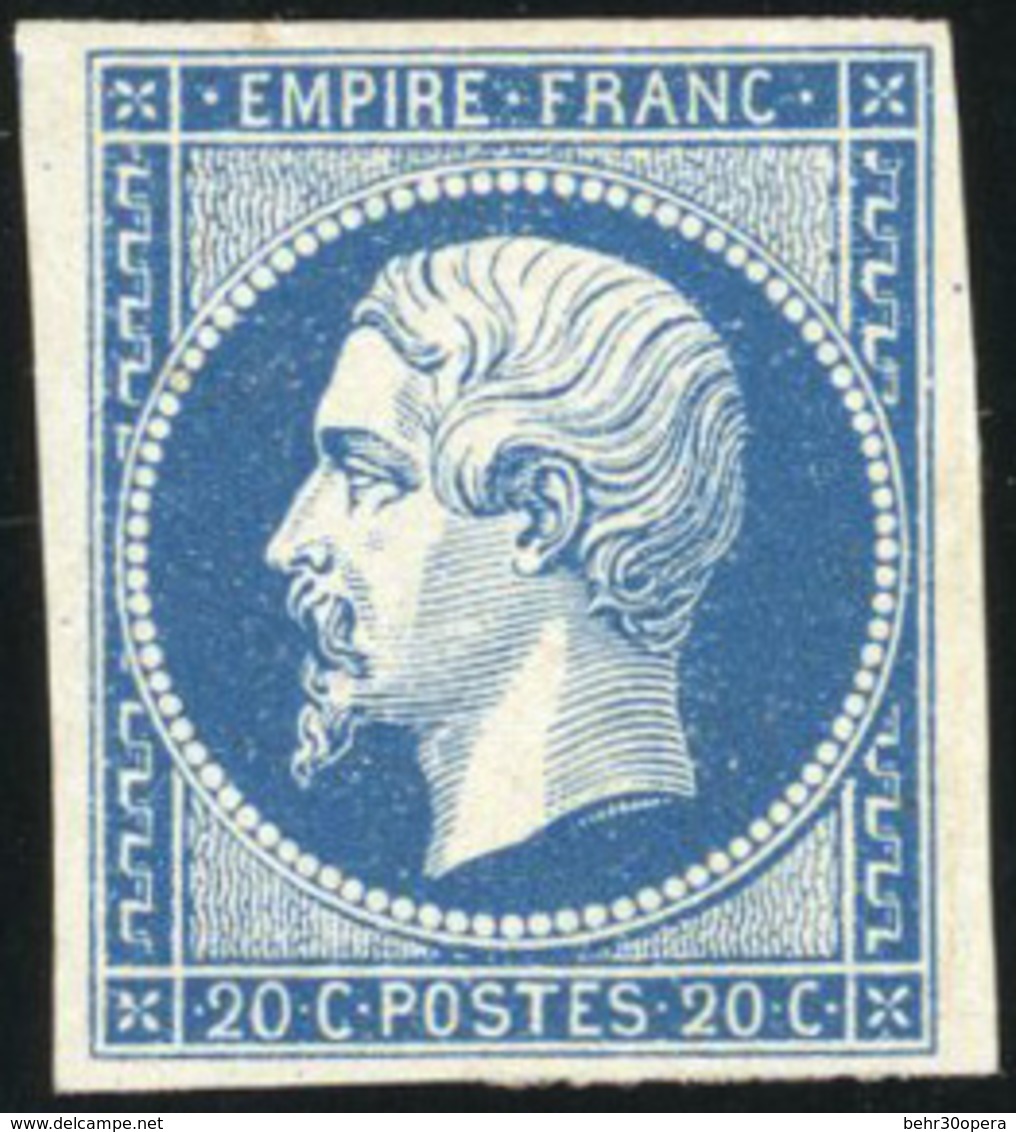 * 20c. Bleu Foncé. Très Frais. TB. - 1853-1860 Napoléon III.