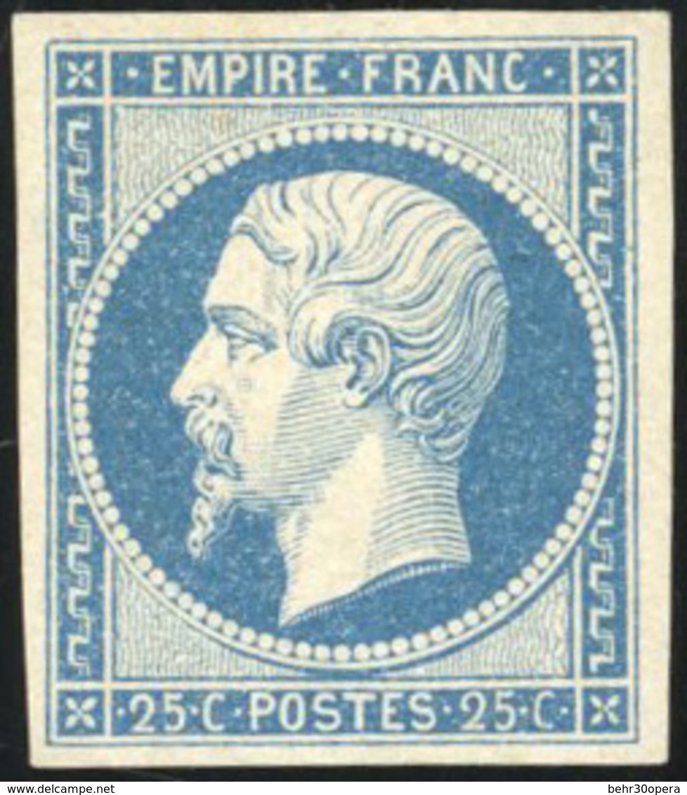 * 25c. Bleu. Grandes Marges. SUP. - 1853-1860 Napoleon III