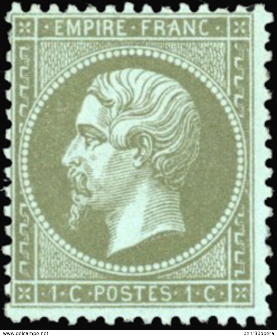 ** 1c. Olive. Décentré. B. - 1862 Napoléon III.