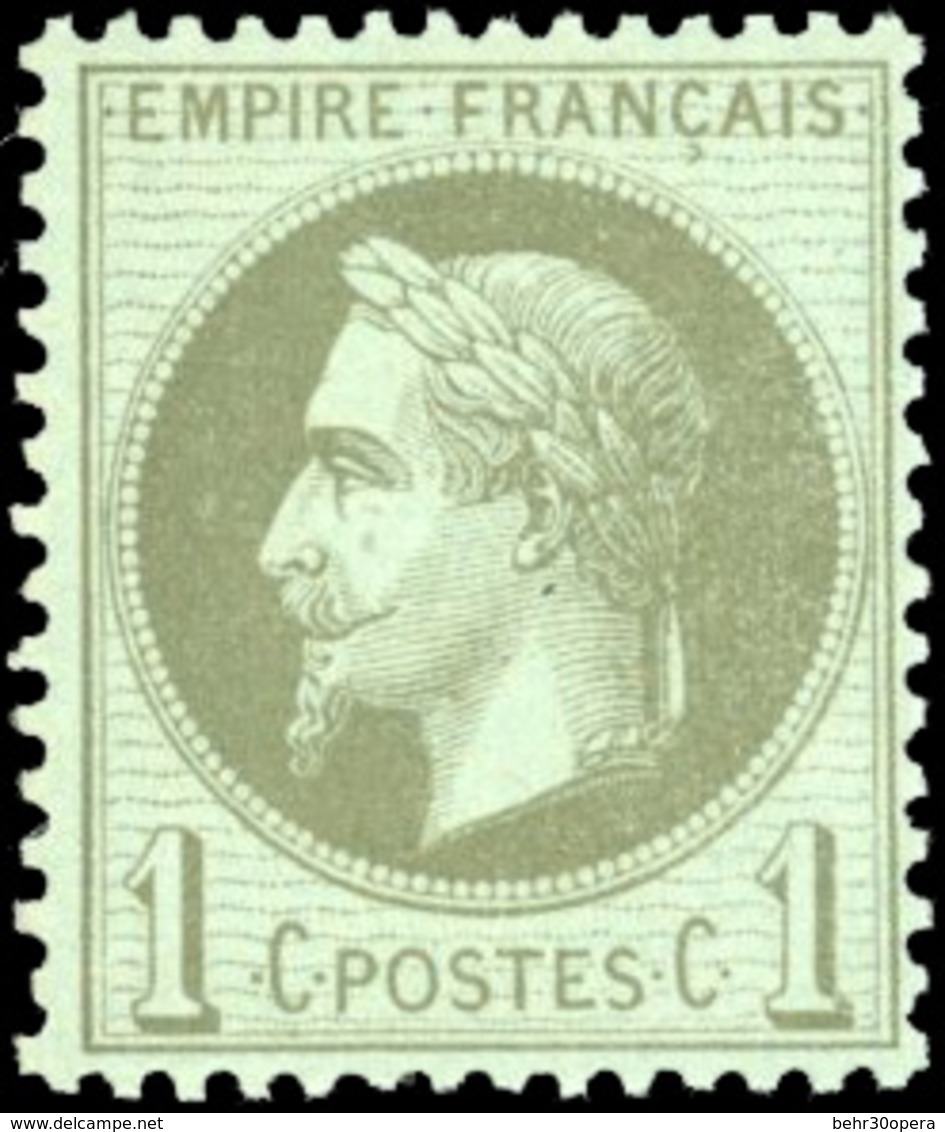 ** 1c. Vert Bronze. SUP. - 1863-1870 Napoléon III. Laure