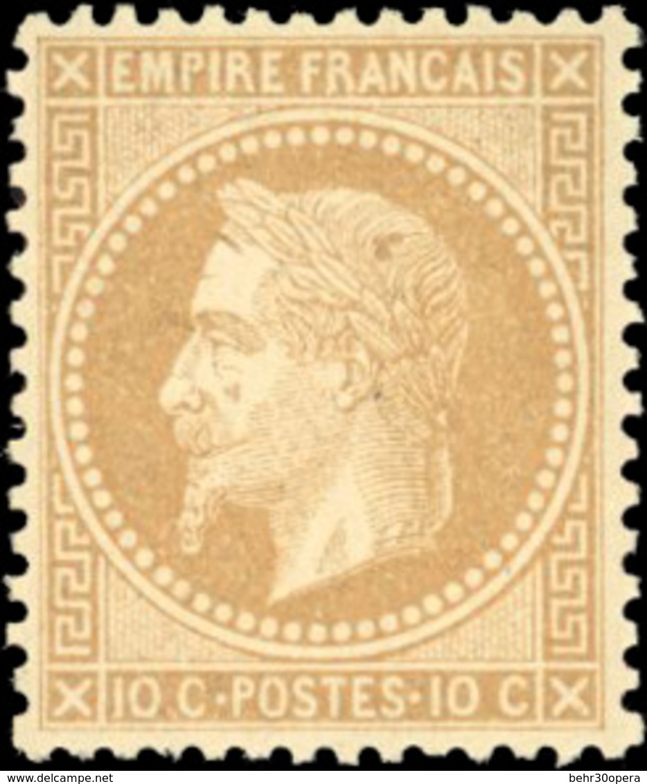 ** 10c. Bistre. Type II. Centrage Parfait. SUP. - 1863-1870 Napoleon III Gelauwerd