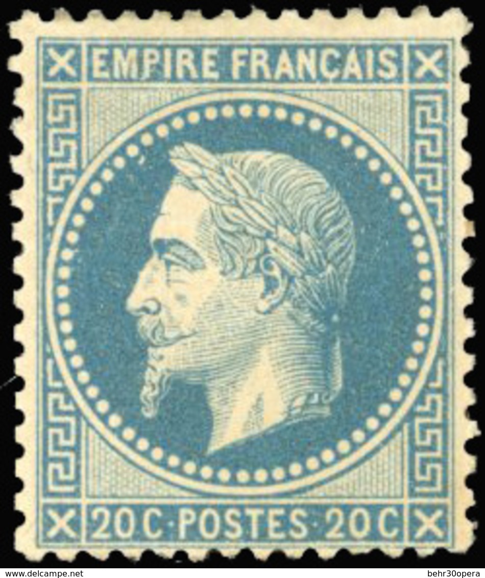 * 20c. Bleu Foncé. TB. - 1863-1870 Napoleon III Gelauwerd