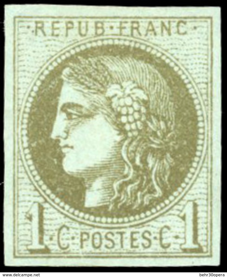 * 1c. Olive. Report 3. 1er état. TB. - 1870 Ausgabe Bordeaux